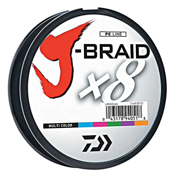 Daiwa J-Braid X8 Braided Line 165 Yards Multi-Color 1 Daiwa J-Braid X8 Braided Line 165 Yards Multi-Color