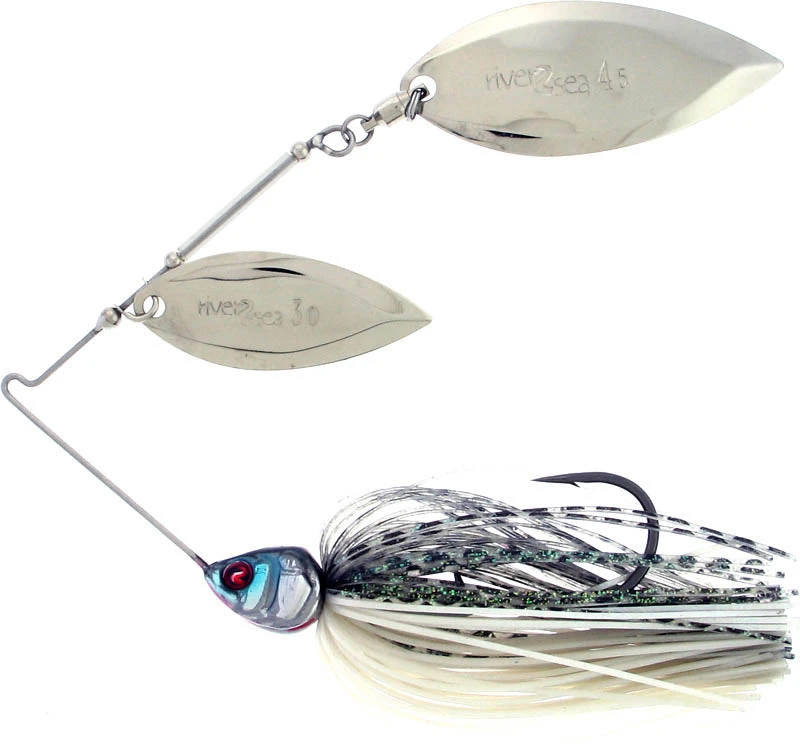 River2Sea Ish Monroe Bling Double Willow Spinnerbait 1/2 Oz. 2 River2Sea Ish Monroe Bling Double Willow Spinnerbait 1/2 Oz. - Image 2